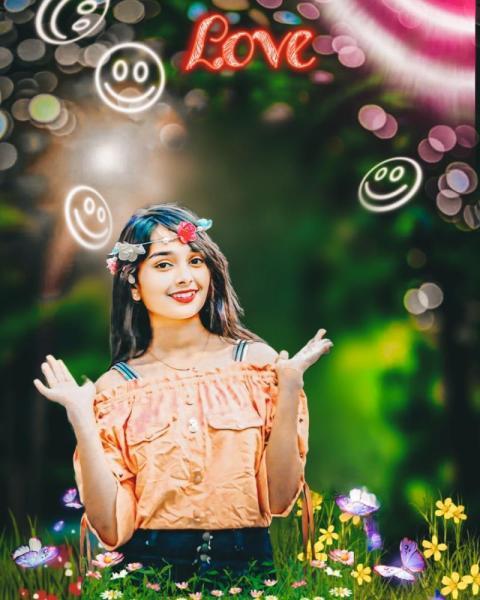 Love Girl Photo Editing CB Background Download Free